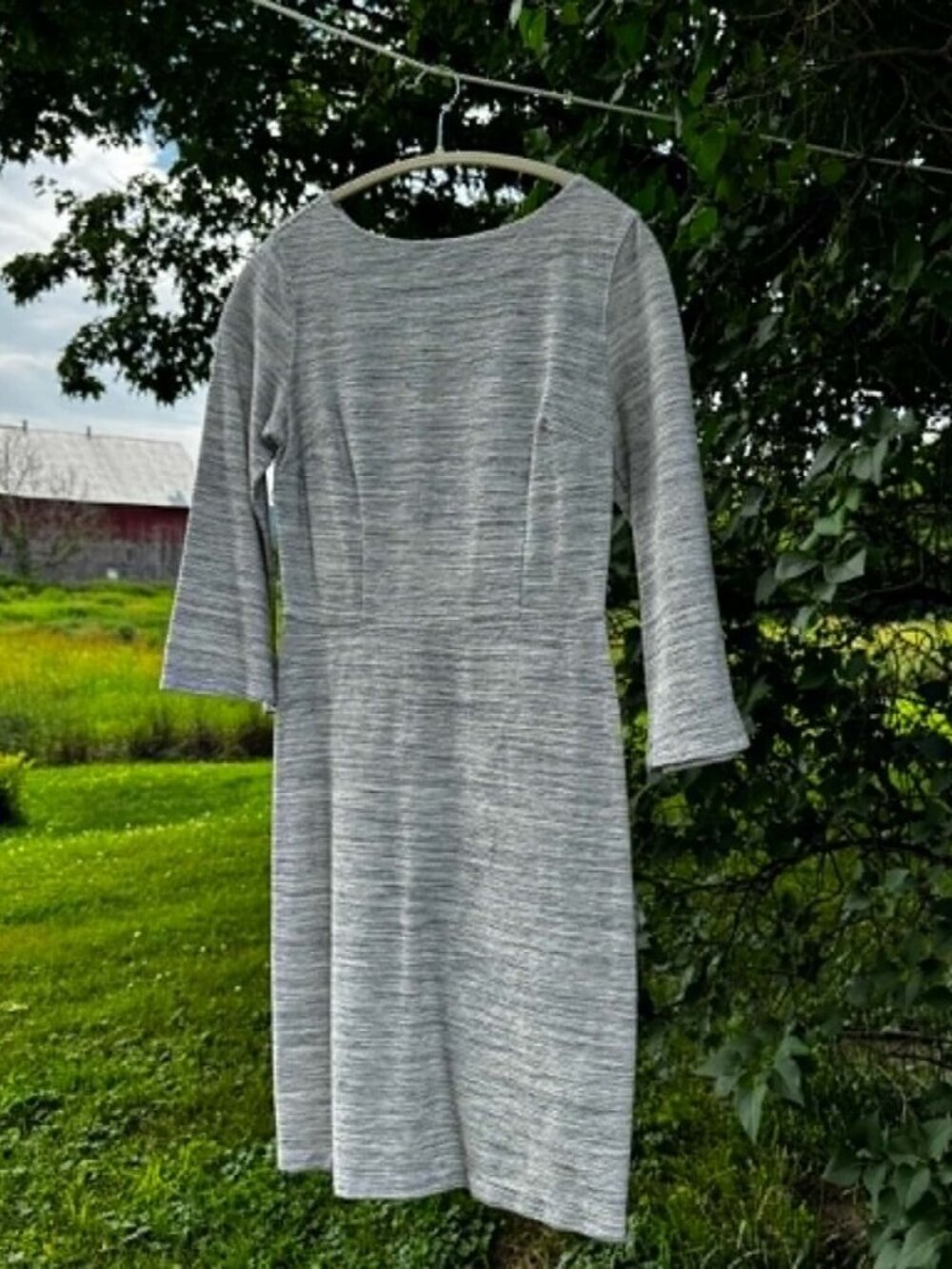 Old Navy Gray 3/4‑Sleeve Sheath Dress – Women’s Small